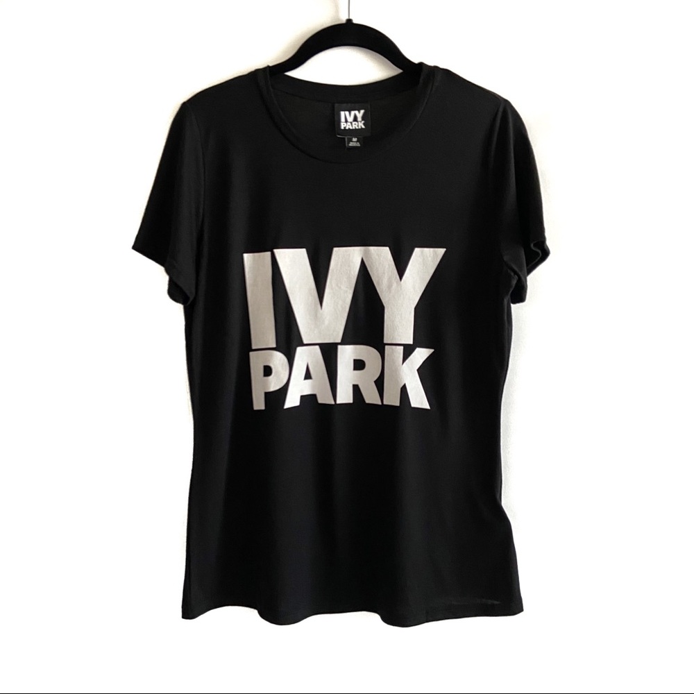 Ivy Park Logo Crew Neck Black T-Shirt Women Size M